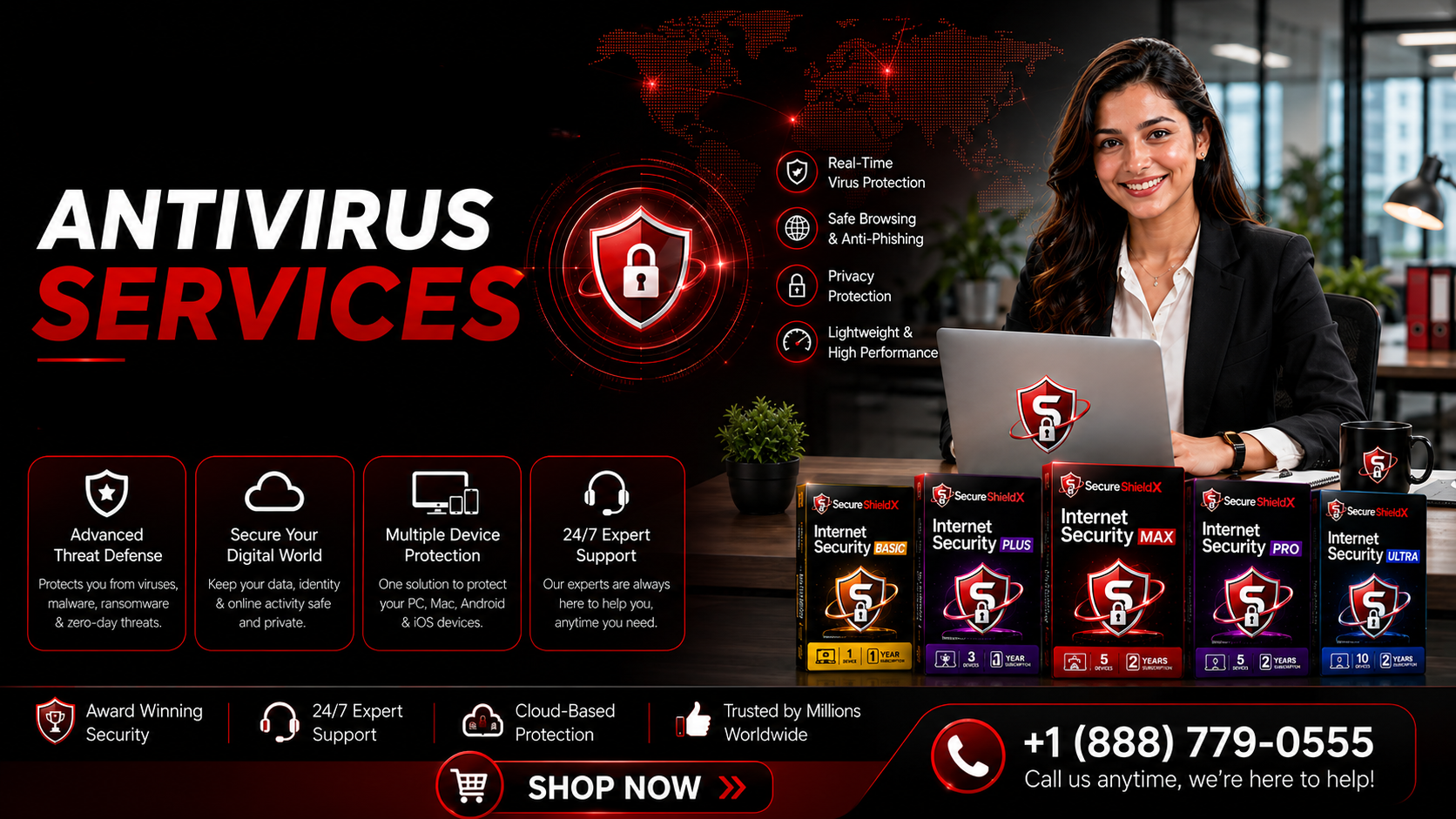 SecureShieldX Antivirus Services