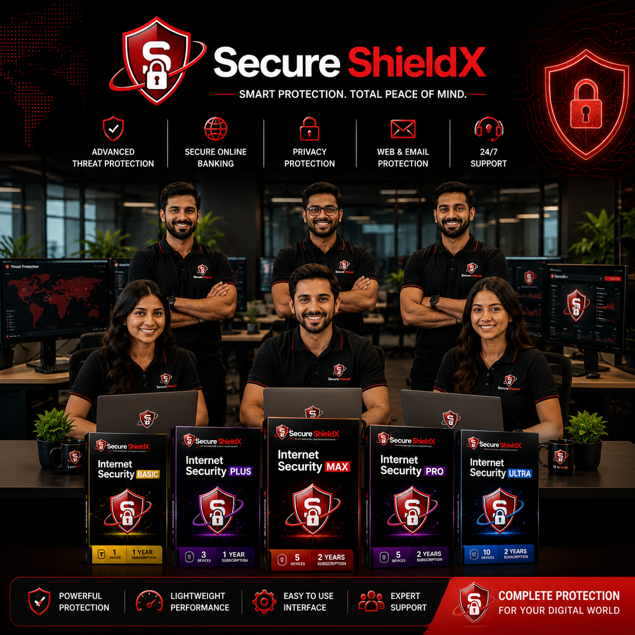 SecureShieldX Antivirus Customer Support Team