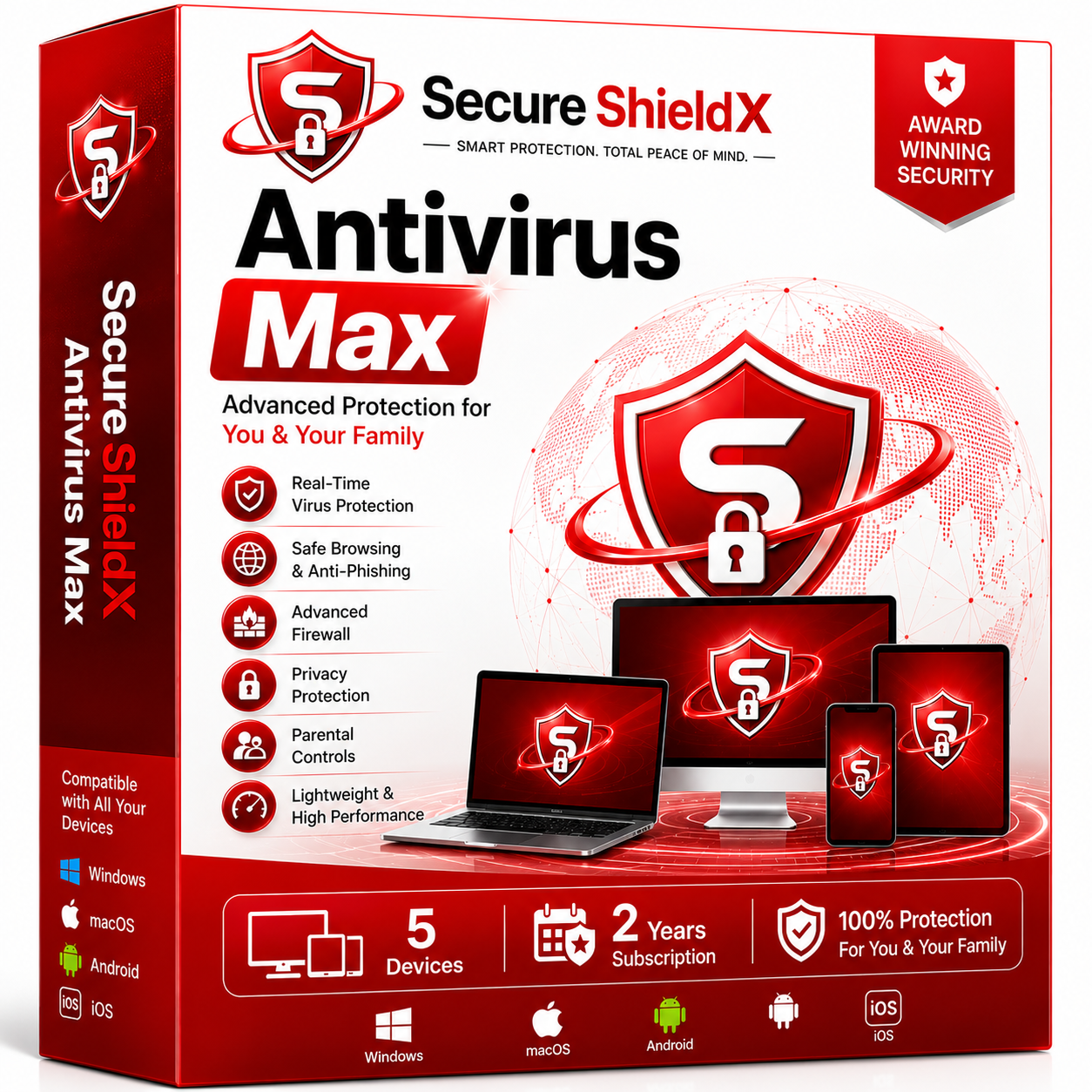 Secure ShieldX Antivirus Max